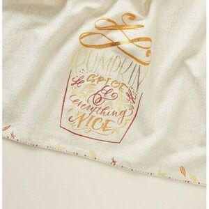 Anthropologie Kitchen Towel Dishtowel Pumpkin Spice Coffee Lover Fall Theme New‎